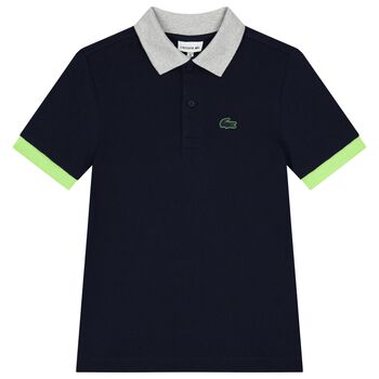 Boys Navy Blue Logo Polo Shirt