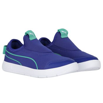 Boys Blue Courtflex v3 Slip On Trainers