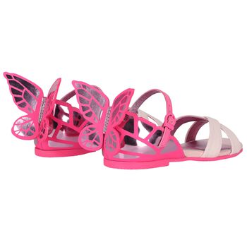 Girls Pink Butterfly Sandals