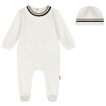 Ivory Logo Babygrow Gift Set