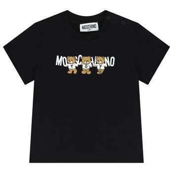 Black Teddy Bear Logo T-Shirt