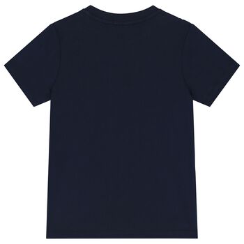 Boys Navy Blue Logo T-Shirt