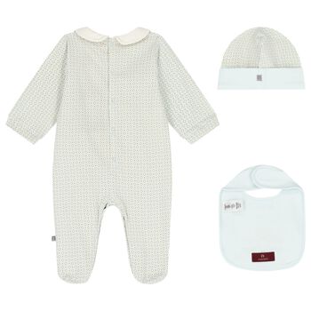 Baby Boys Blue Logo Babygrow Gift Set