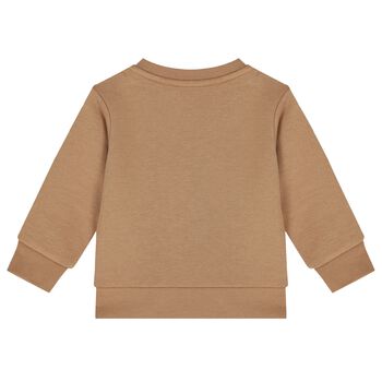 Younger Boys Beige Logo Sweatshirt