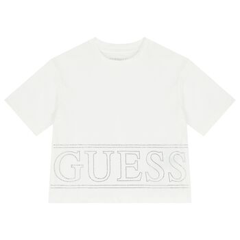 Girls White Logo T-Shirt