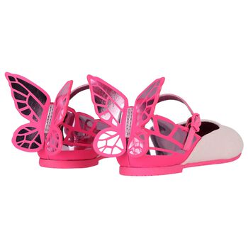 Girls Pink Butterfly Shoes