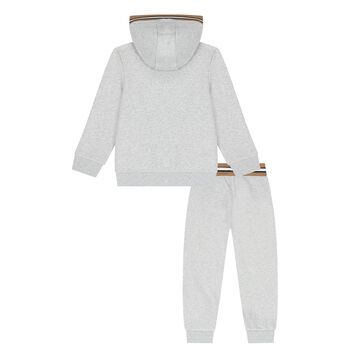 Boys Grey Logo Tracksuit