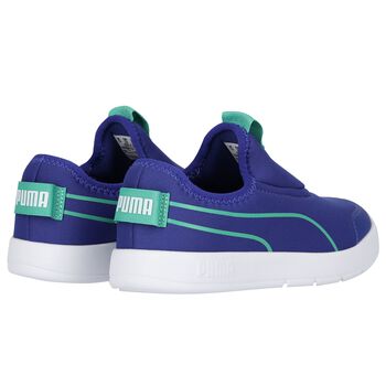 Boys Blue Courtflex v3 Slip On Trainers