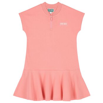 Girls Pink Logo Dress