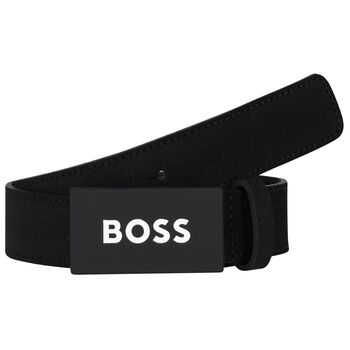 Boys Black Logo Belt