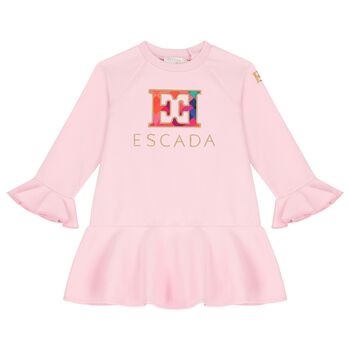 Younger Girls Pink Logo Dress