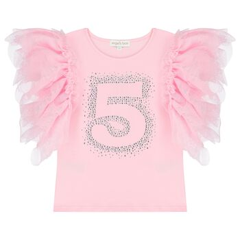 Girls Pink 5th Birthday T-Shirt