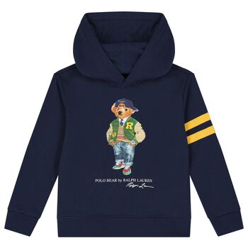 Boys Navy Blue Polo Bear Sweatshirt