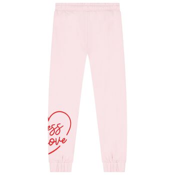 Girls Pink Logo Joggers