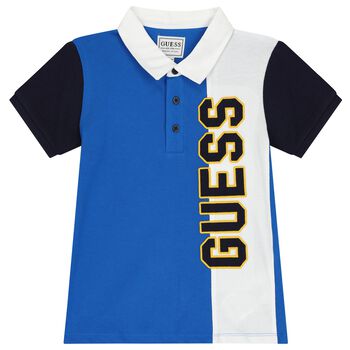 Boys Blue Logo Polo Shirt