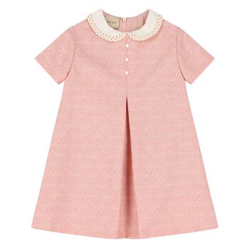 Younger Girls Pink GG Dress