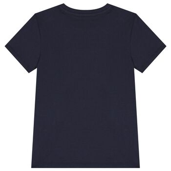 Boys Navy Blue Logo T-Shirt