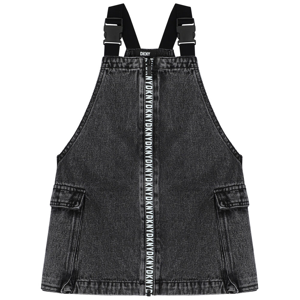 Denim pinafore dress with patch pockets - Women's Clothing Online
