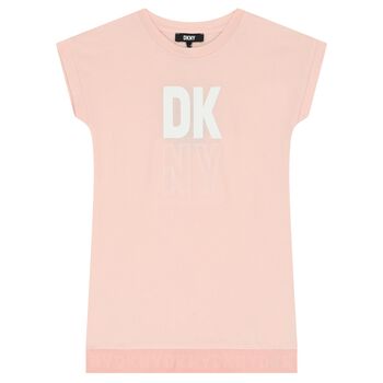 Girls Pink Logo Dress