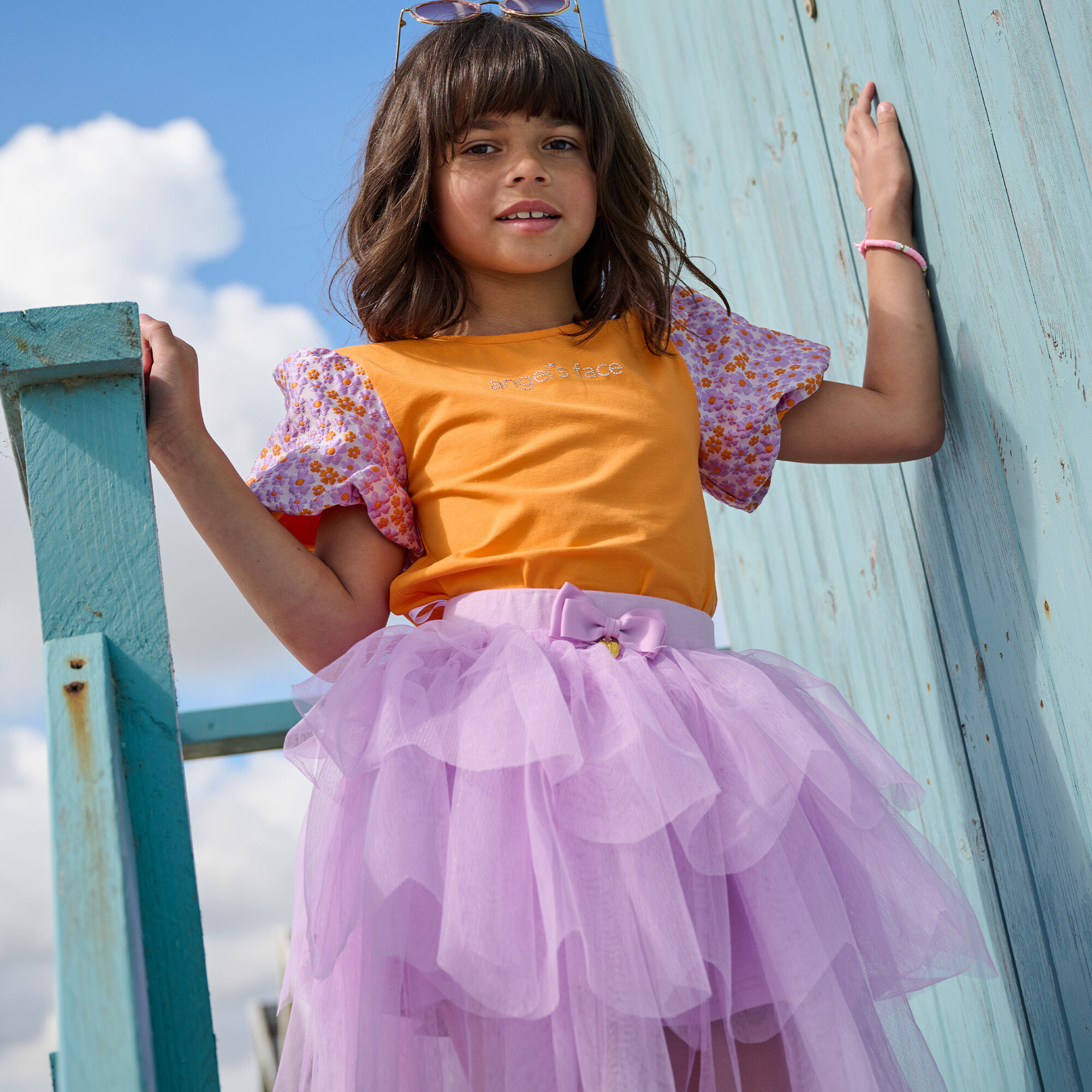 Little girl discount long tulle skirt