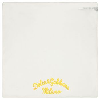 Baby Girls White & Yellow Majolica Blanket