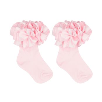 Baby Girls Pink Ruffled Socks