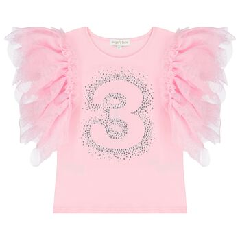 Girls Pink 3rd Birthday T-Shirt
