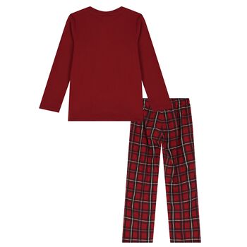 Boys Burgundy Logo Pyjamas