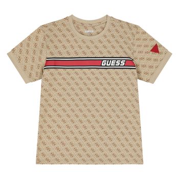 Boys Beige Logo T-Shirt