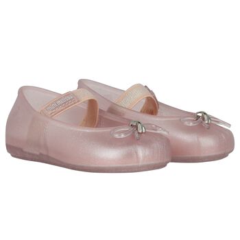 Girls Pink Bow Shoes