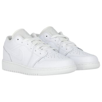 White Air Jordan 1 Low Trainers