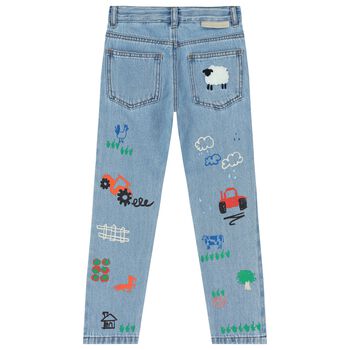 Boys Blue Doodle Denim Jeans