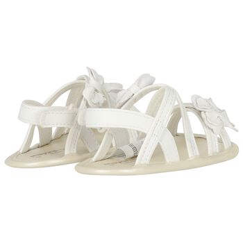 Baby Girls White Bow Sandals