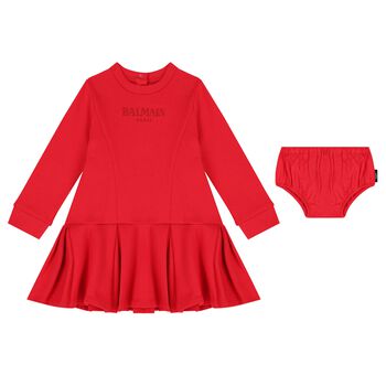 Younger Girls Red Logo Dress Set