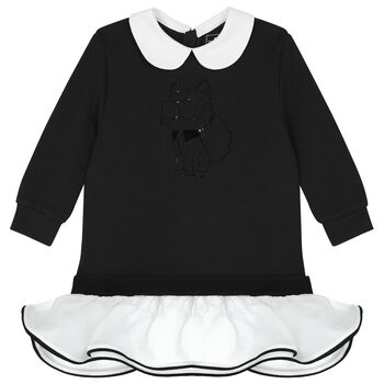 Younger Girls Black & White Ikonik Choupette Dress