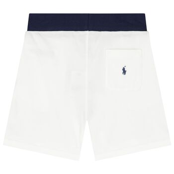 Boys White Logo Shorts