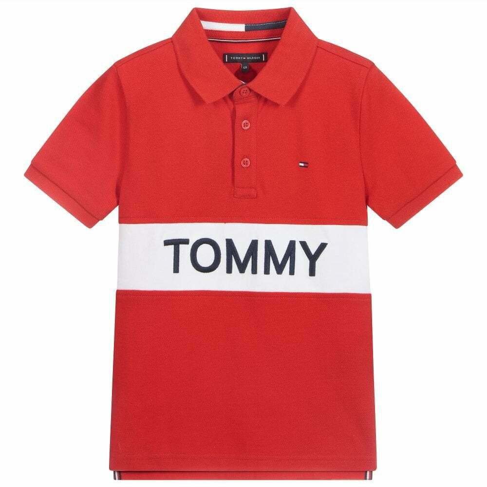 All red tommy hilfiger clearance shirt