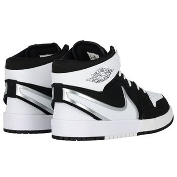 Black & White Jordan 1 Mid Easyon Trainers