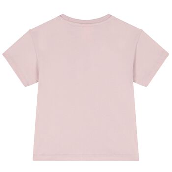 Girls Pink Trolls Logo T-Shirt