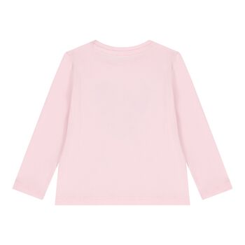 Baby Girls Pink Logo Long Sleeve Top