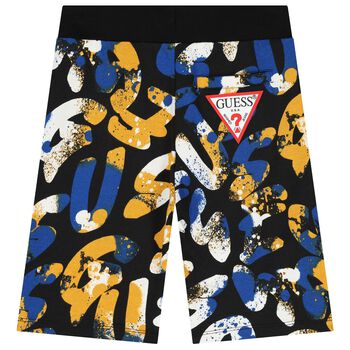 Boys Black Logo Shorts