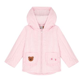 Younger Girls Pink Padded Puffer Jacket