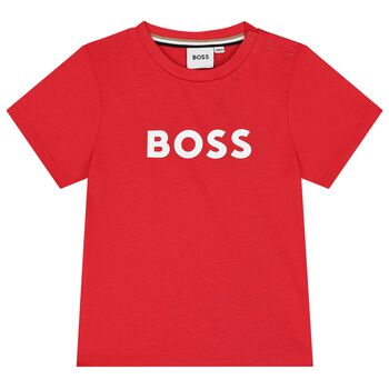 Younger Boys Red Logo T-Shirt