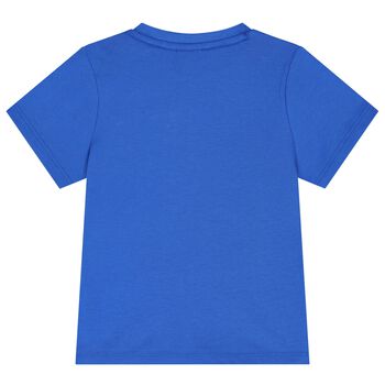 Younger Boys Blue Logo T-Shirt