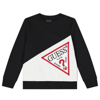 Boys Black Logo Sweatshirt