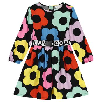 Girls Black Floral Dress