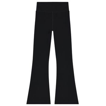 Girls Black Logo Leggings