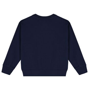 Girls Navy Blue Logo Sweatshirt