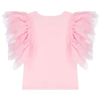 Girls Pink 4rd Birthday T-Shirt