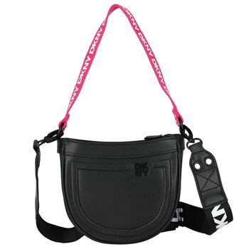 Girls Black Logo Handbag